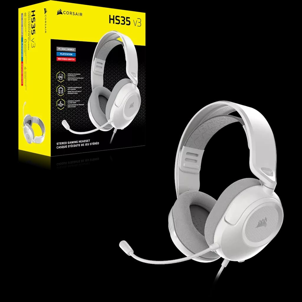 Corsair HS35 V3 Wired 3.5 mm (White)