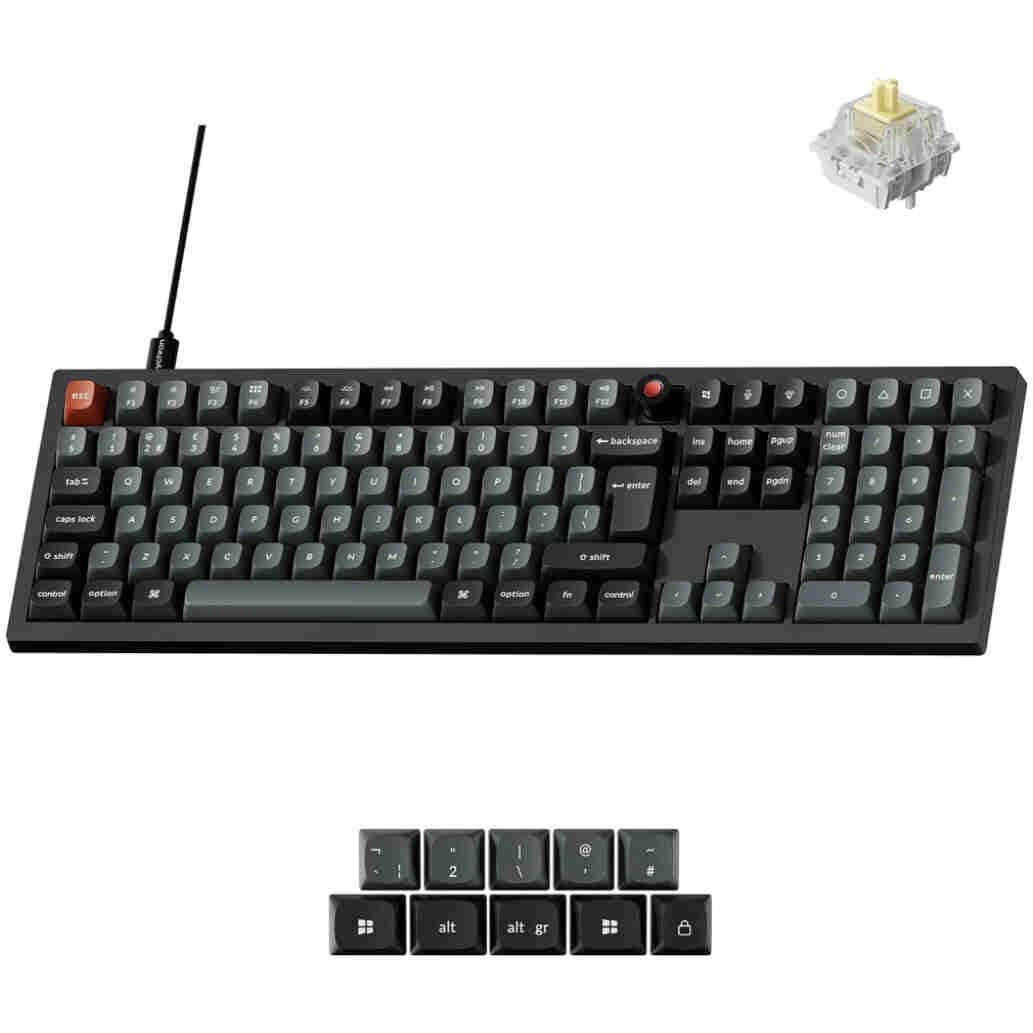 Keychron V6 8K Knob Super Banana Switch UK (Black)